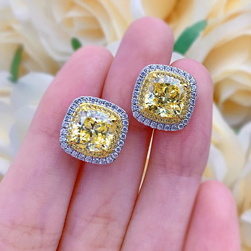 Zira Yellow Spark Studs