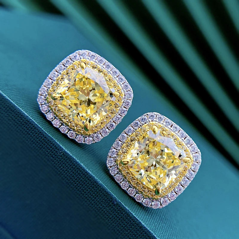 Zira Yellow Spark Studs