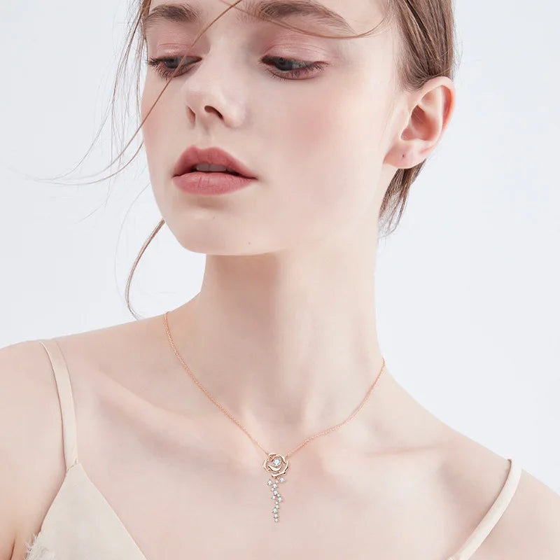 Rosa Moissanite Charm