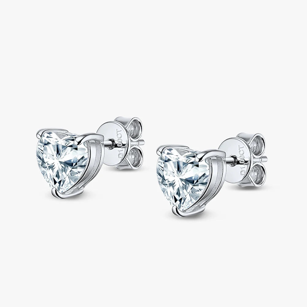 Daya Heart Studs Shine