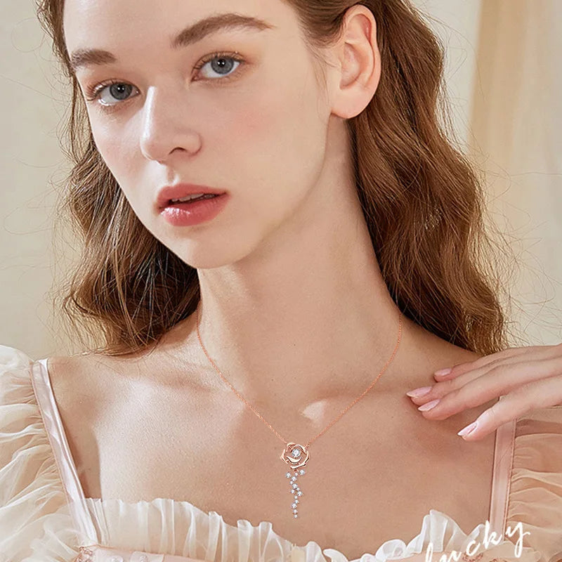 Rosa Moissanite Charm